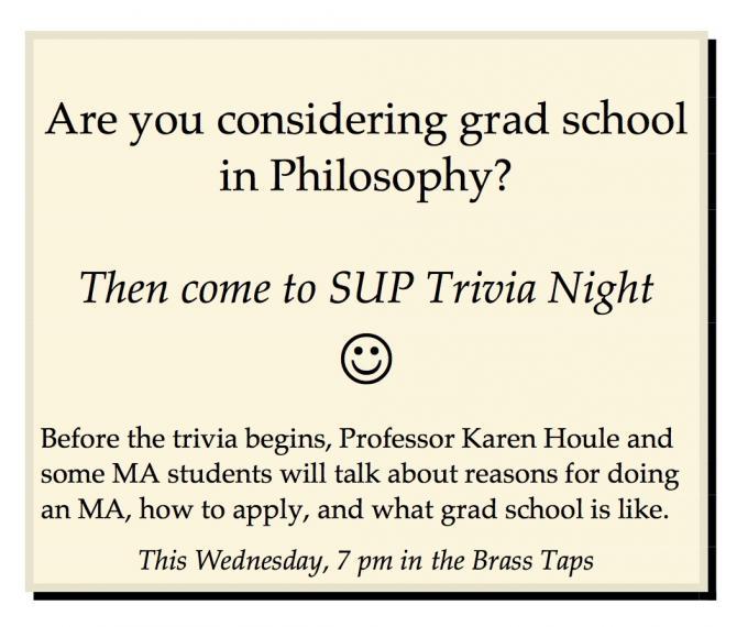 Grad school info event poster