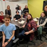 CTV News crew with curators